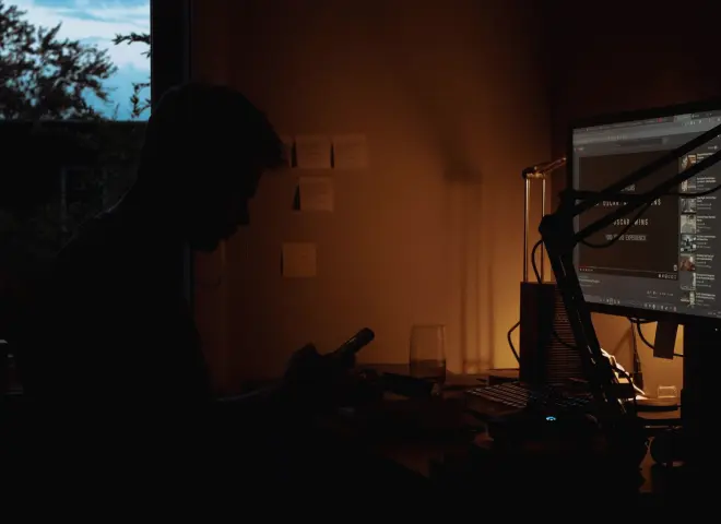 Edit suite at night
